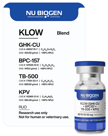 GHK-CU/BPC-157/TB-500/KPV (Klow Blend)