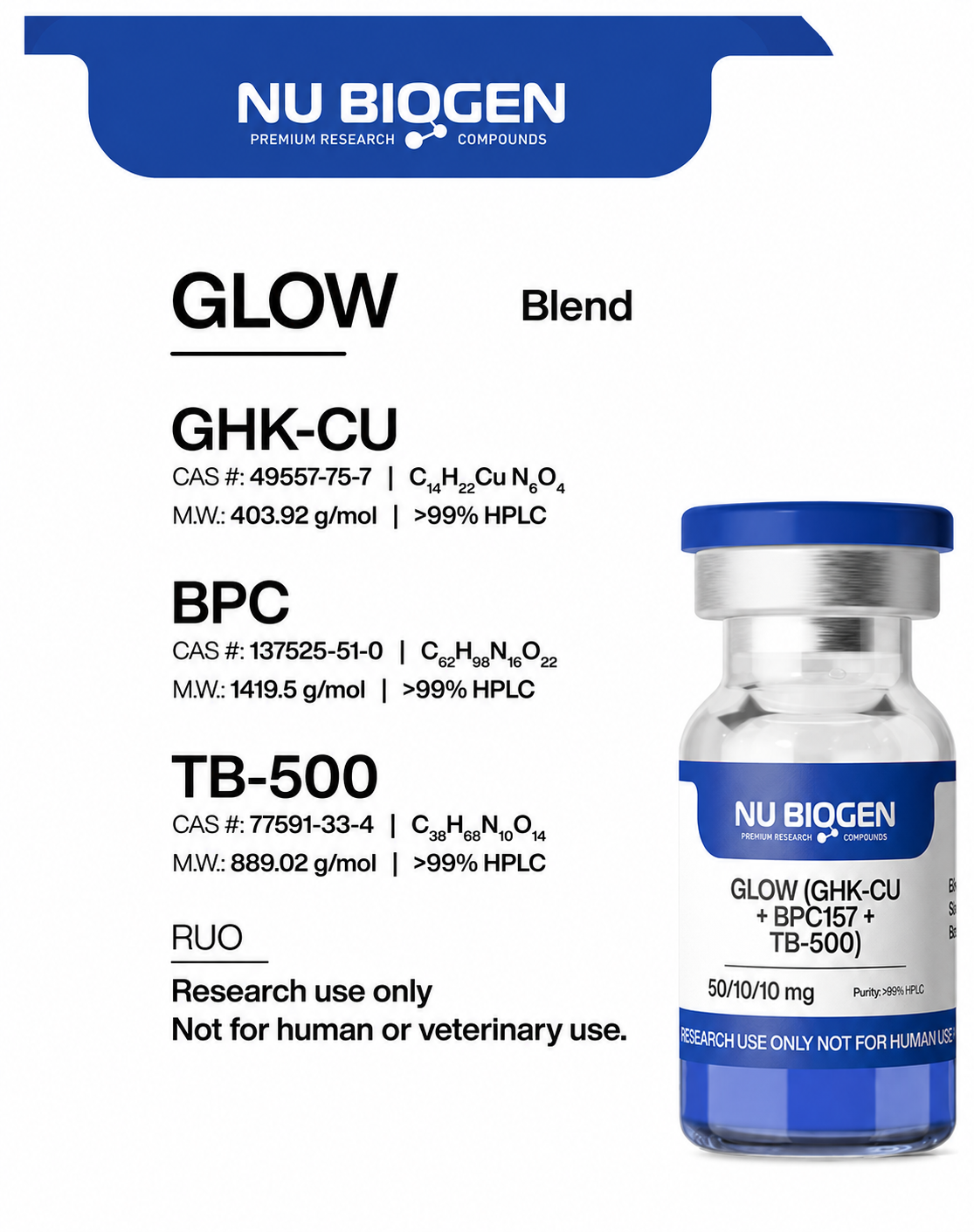 GHK-CU/BPC/TB5glowblend (Glow Blend)